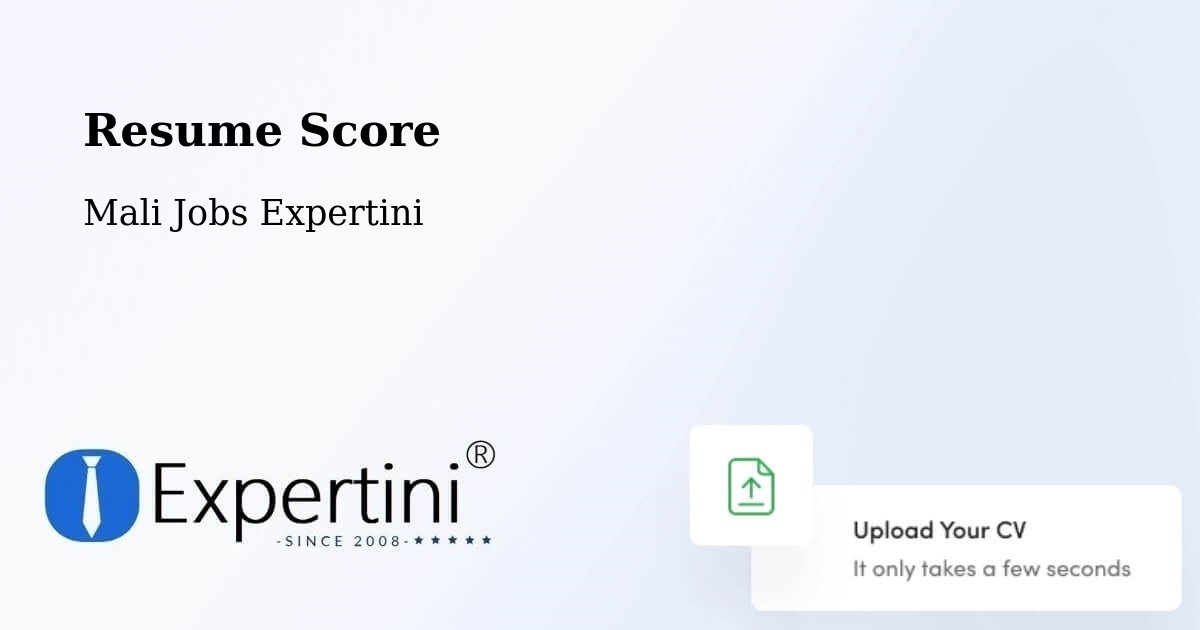 Resume Score & Job Description Match Tool – Djénné - Mali Jobs Expertini